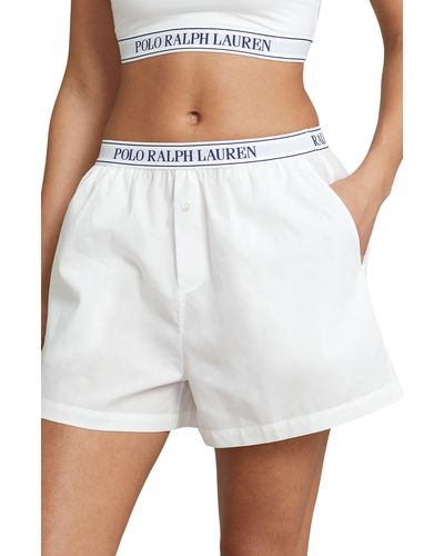 Polo Ralph Lauren Boxer Pajama Shorts - White