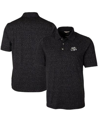 Cutter & Buck Omaha Storm Chasers Big & Tall Drytec Advantage Tri-blend Space Dye Polo At Nordstrom - Black