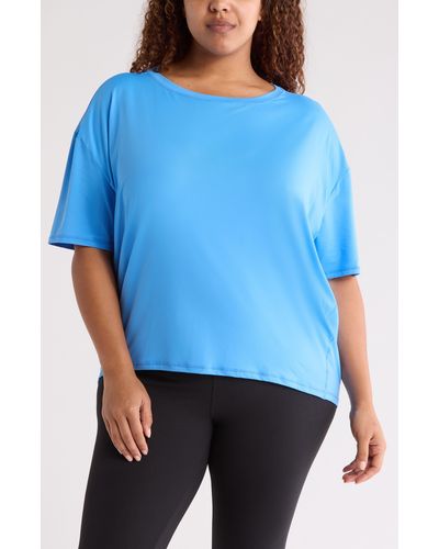 Zella Equilibrium Short Sleeve Cocoon T-shirt - Blue
