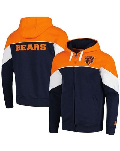 Starter Womens Chicago Bears Hoodie Sweatshirt, Blue, Medium