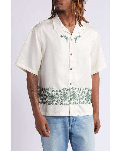 PacSun Remi Embroidered Camp Shirt - White