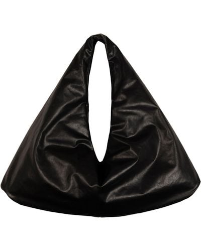Kassl Anchor Medium Oiled Canvas Top Handle Bag - Black