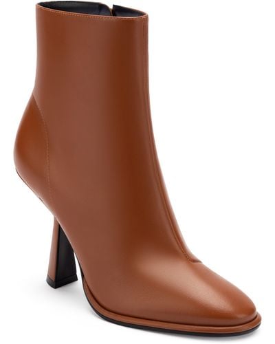 MERCEDES CASTILLO Zoe Soft Patent Leather Ankle Boots - Brown