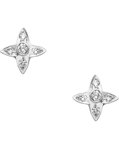Sethi Couture Lumiere Diamond Stud Earrings - Metallic