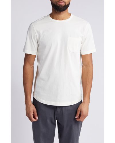 Treasure & Bond Short Sleeve Curved Hem T-shirt - White