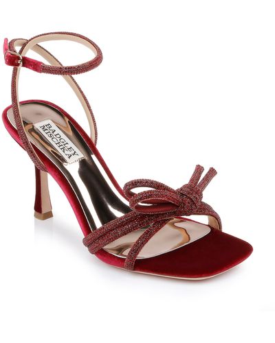 Badgley Mischka Effie Ankle Strap Sandal - Red