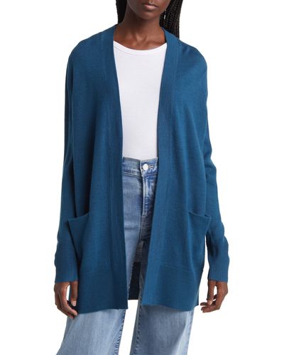 Nordstrom Everyday Open Front Cardigan - Blue