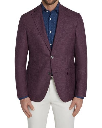 Jack Victor Midland Houndstooth Wool Sport Coat - Purple