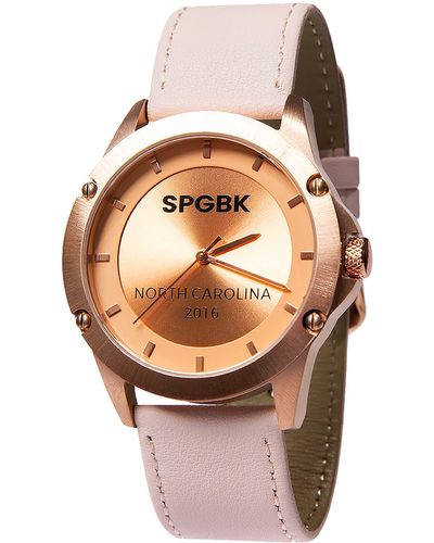 SPGBK WATCHES Elizabeth Leather Strap Watch - Metallic