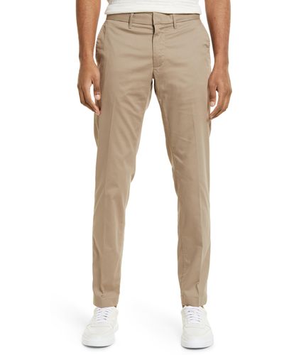 Nordstrom Slim Fit Coolmax® Flat Front Performance Chinos - Natural