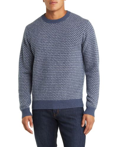 Peter Millar Oslo Norwegian Merino Wool & Cashmere Sweater - Blue