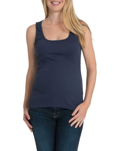 Bun Maternity Maternity/nursing Tank - Blue