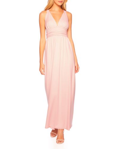 Susana Monaco Crossback Sleeveless Maxi Dress - Pink