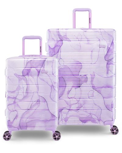 VACAY Spotlight Clear 2-piece Lightweight luggage Set - Purple
