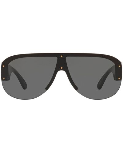 Versace 148mm Shield Sunglasses - Gray
