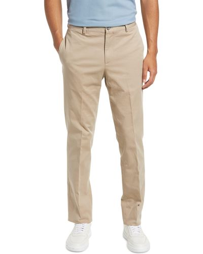 Berle Charleston S Trim Fit Cotton Twill Chinos At Nordstrom - Natural