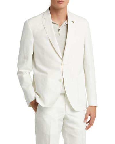 Ted Baker Tampa Soft Constructed Cotton & Linen Sport Coat - White