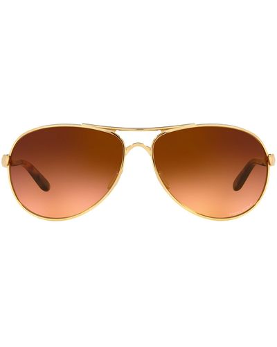 Oakley 59mm Aviator Sunglasses - Brown