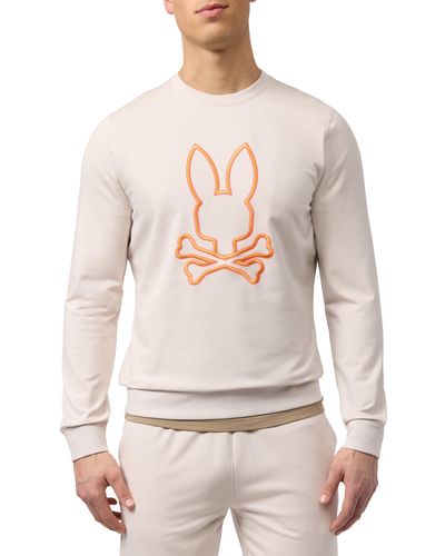 Psycho Bunny Floyd Embroidered Crewneck Sweatshirt - Gray
