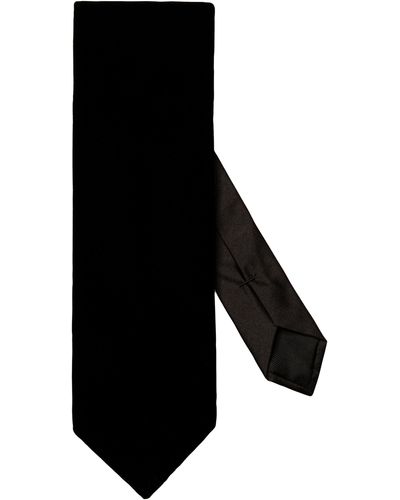 Eton Silk Velvet Tie - Black