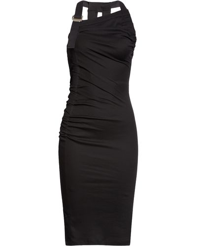 Dion Lee Safety Slider Ruched Organic Cotton Jersey Dress - Black