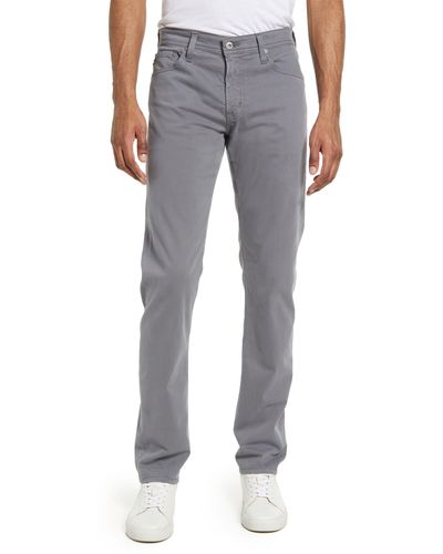 AG Jeans Tellis Slim Fit Sateen Pants - Gray