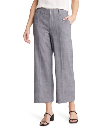 Wit & Wisdom 'ab'solution Skyrise Ankle Wide Leg Pants - Gray