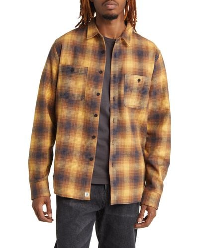 One Of These Days San Marcos Plaid Flannel Button-up Shirt - Brown