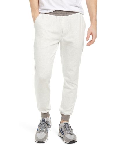 The Normal Brand Puremeso Straight Leg Flannel Sweatpants - White