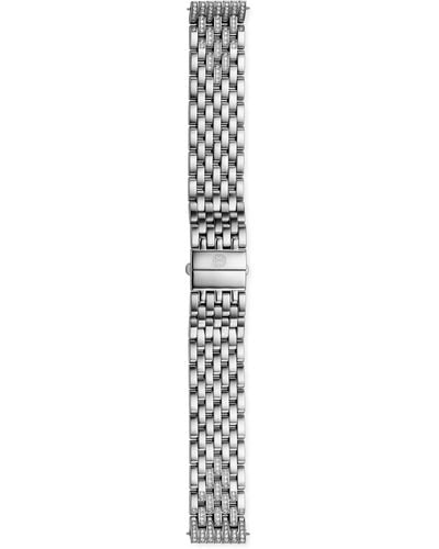 Michele Deco Diamond 18mm Bracelet Watchband - White