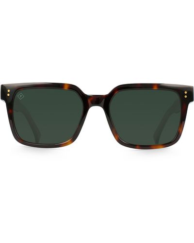 Raen West 55mm Polarized Square Sunglasses - Green