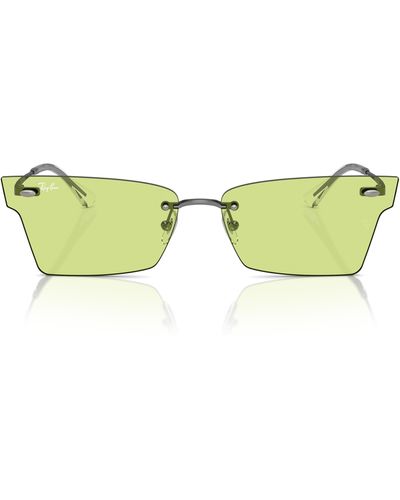 Ray-Ban 64mm Frameless Butterfly Sunglasses - Yellow