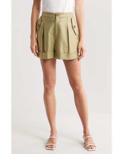 L'Agence Safari High Waist Shorts - Green