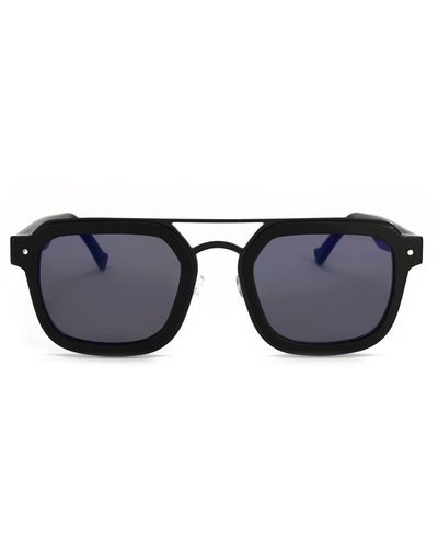 Grey Ant Notizia 51mm Rectangle Sunglasses - Blue