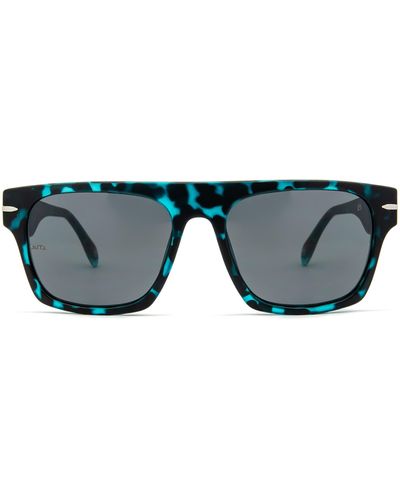 MITA SUSTAINABLE EYEWEAR Nile 56mm Rectangular Sunglasses - Blue