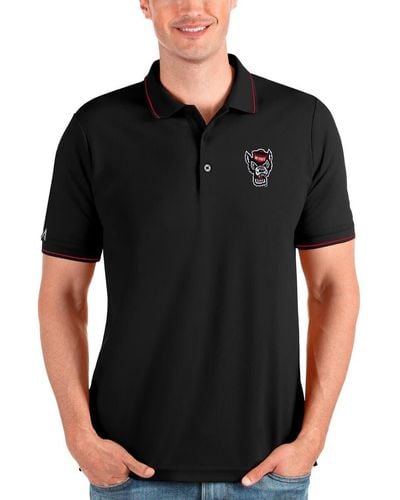 Antigua /red Nc State Wolfpack Affluent Polo At Nordstrom - Black