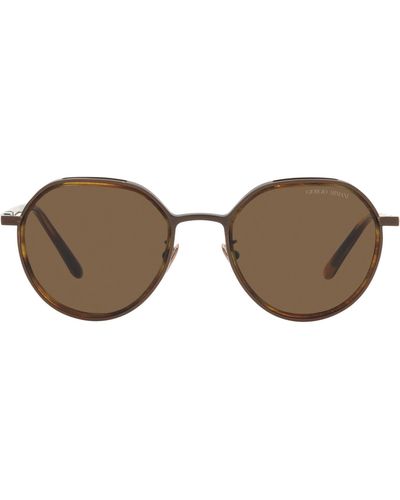 Armani Exchange 49mm Small Phantos Sunglasses - Brown