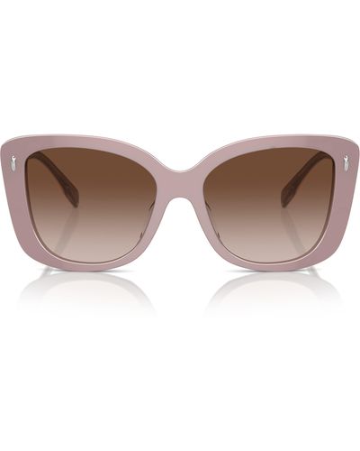 Tory Burch Oversized Gradient Acetate Butterfly Sunglasses - Brown