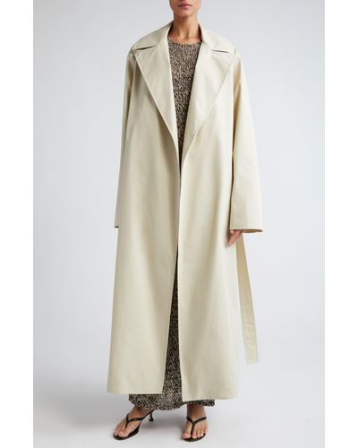 Rohe Water Repellent Cotton Trench Coat - Natural