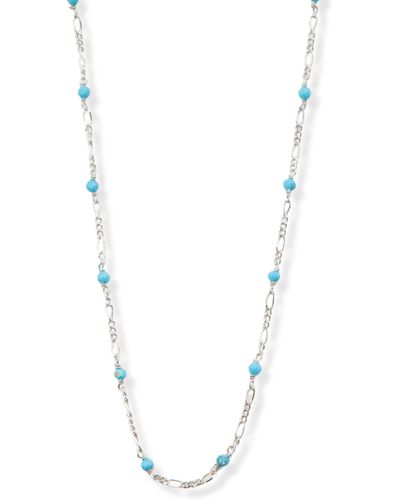Argento Vivo Sterling Silver Argento Vivo Sterling Turquoise Figar Chain Necklace At Nordstrom - Blue