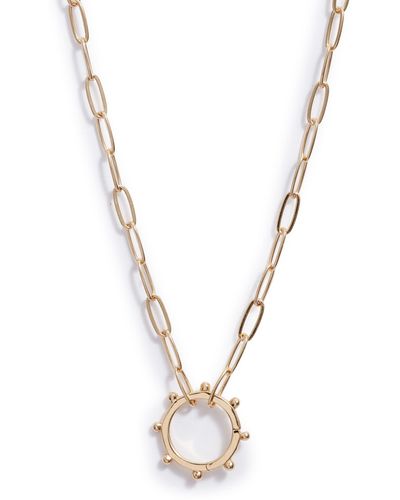 Anzie Dew Drop Marine Pendant Necklace - Metallic