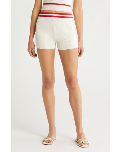 Solid & Striped The Ronnie Cover-up Sweater Shorts - White