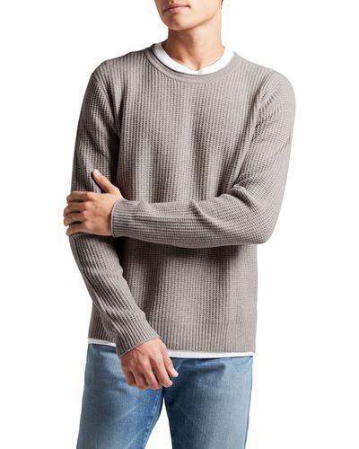 AG Jeans Deklyn Slim Fit Merino & Cashmere Sweatshirt - Gray