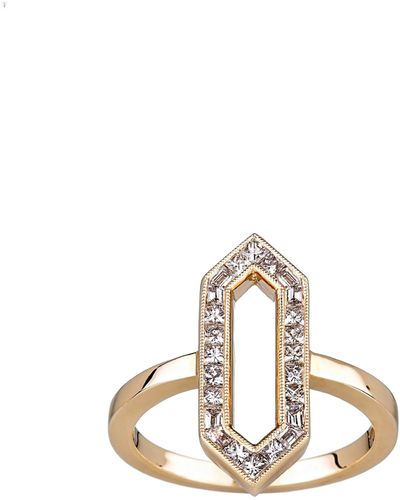 Sethi Couture Kerri Diamond Hexagon Ring - White