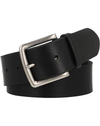 Frye Beveled Leather Belt - Black