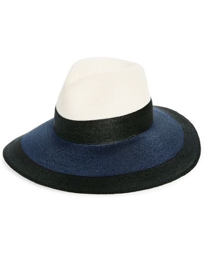 Albertus Swanepoel Helios Colorblock Straw Sun Hat - Blue