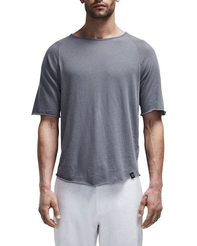 Rag & Bone Kerwin Air Cotton & Linen Jersey T-shirt - Gray
