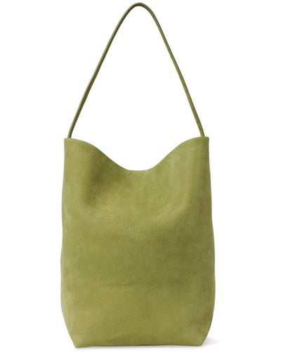 The Row Medium North/south Park Leather Tote - Green