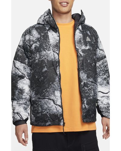 Nike Acg Rope De Dope Therma-fit Adv Allover Print Jacket - Black