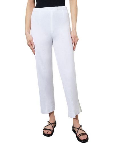 Ming Wang Pull-on Ankle Pants - White